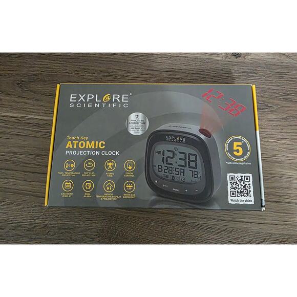 Explore Scientific RDC-3006 Touch Key Atomic Projection Clock. NIB - Picture 1 of 9